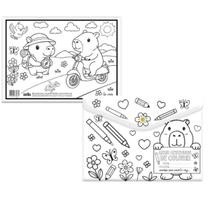 Pasta Envelope com Botão para Colorir Be Capy Dello Pasta Envelope com Botão para Colorir Be Capy Dello