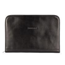 Pasta envelope para documentos em couro preto Flat Masculino Pasta envelope para documentos em couro preto Flat Masculino