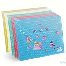 Pasta Envelope Plástica Transparente Colorida A4 10 20pcs Materiais Escolares E De Escritório Pasta Envelope Plástica Transparente Colorida A4 10 20pcs Materiais Escolares E De Escritório