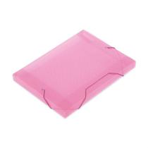 Pasta Escolar Aba Elástica Plástica 30mm Rosa Soft Polibras
