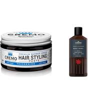 Pasta espessante para modelar o cabelo e pacote de cremo para lavagem corporal