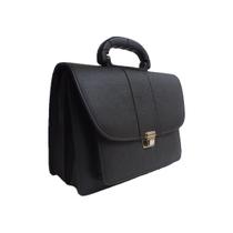 Pasta Executiva Bolsa Ccb Tripla Linho Preto Ap - R1771