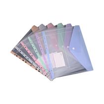 Pasta Expansível Com 6 Bolsos, 11 Furos Para Fichários De 2, 3 E 4 Argolas, Pastas Plásticas Com