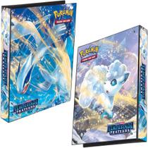 Pasta Fichário Álbum Capa Dura 4 argolas Pokémon Tempestade Prateada Lugia Vulpix - 074427157944 - Suika