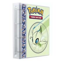 Pasta Fichário Álbum Cartas Cards Pokémon Celebi com 10 Folhas 9 Bolsos 4 Argolas