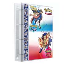 Pasta Fichário Álbum Cartas Cards Pokémon Espada Escudo com 10 Folhas 9 Bolsos 4 Argolas
