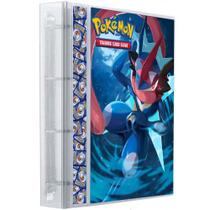 Pasta Fichário Álbum Cristal Cartas Cards Pokémon Com 30 Folhas 9 Bolsos 4 Argolas