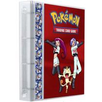 Pasta Fichário Álbum Cristal Cartas Cards Pokémon Com 30 Folhas 9 Bolsos 4 Argolas - Yes
