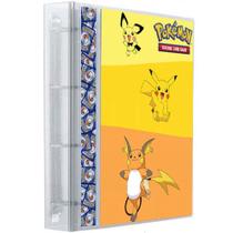 Pasta Fichário Álbum Cristal Cartas Cards Pokémon Com 30 Folhas 9 Bolsos 4 Argolas - Yes