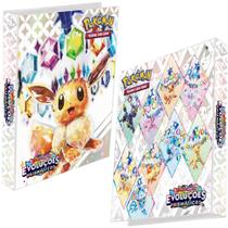Pasta Fichário Álbum Pokémon Evoluções Prismáticas Eevee Umbreon Sylveon Capa Dura - 074427165505