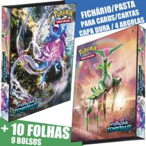 Pasta Fichário Álbum Pokémon Forças Temporais Capa Dura com 10 folhas 9 bolsos para Cards Cartas Pasta Fichário Álbum Pokémon Forças Temporais Capa Dura com 10 folhas 9 bolsos para Cards Cartas