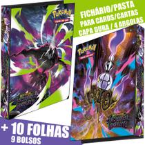 Pasta Fichário Álbum Pokémon Mega Evolução Escuridão Absoluta Darkrai e Chandelure Capa Dura 4 Argolas CartaS CardS COM 10 Folhas Pasta Fichário Álbum Pokémon Mega Evolução Escuridão Absoluta Darkrai e Chandelure Capa Dura 4 Argolas CartaS CardS COM 10 Folhas