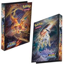 Pasta Fichário Capa Dura 4 argolas Pokémon Astros Cintilantes Charizard Arceus Pasta Fichário Capa Dura 4 argolas Pokémon Astros Cintilantes Charizard Arceus