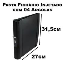 Pasta Fichário Injetado Com 04 Argolas