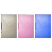 Pasta Grampo Trilho Plástica Oficio Cristal - Colorida ACP Classificadora - Unidade ou Kit