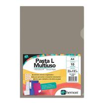 Pasta L A4 Chies Plus 150My Fumê com 10 Unidades Pasta L A4 Chies Plus 150My Fumê com 10 Unidades