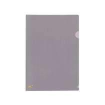 Pasta L Dac A4 Plastica Fumê Preto com 10 Unidades 30x22cm