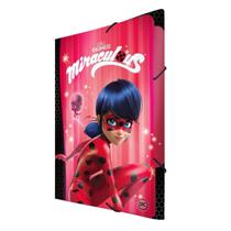 Pasta Ladybug Miraculous Elástic Ofício Sem Lombo - Dac