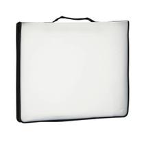 Pasta Maleta Especial com Alça e Zíper Yes A3 com 10 Folhas Transparente Branco Arquivos e Documento