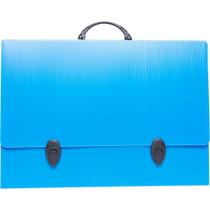 Pasta Maleta Novaonda com ALÇA A-3 Azul com Fecho 3,5CM