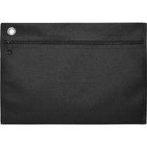 Pasta Malote NYLON 30X22CM Preto Horizontal Pacote com 03