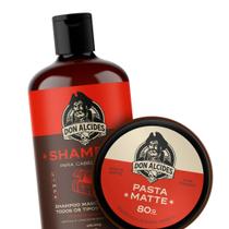 Pasta Matte + Shampoo 2 em 1 Barba Negra Don Alcides