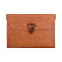 Pasta Organizadora Vintage Marrom A4 Com Fecho Magnético Tipo Fichário E 2 Bolsos Para Documentos