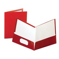 Pasta Oxford Laminated Twin-Pocket Letter Crimson (25 unidades)