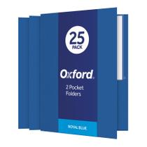 Pasta: papel texturizado Oxford Twin-Pocket, azul royal x25