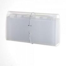 Pasta Plascony Sanfonada Meio B5 12 Divisórias Transparente