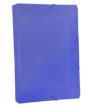 Pasta Plástica Aba Elástica Line Ofício Azul 5.5cm DAC