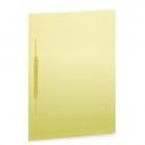 Pasta plástica amarela com trilho plastico com 10 unidades