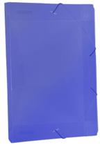Pasta Plástica Com Aba Elástica 2cm Azul Dac