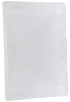 Pasta Plástica Com Aba Elástica 2cm Cristal Dac