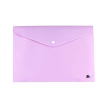 Pasta Plástica Tipo Envelope Com Botão Horizontal Ofício A4