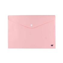 Pasta Plástica Tipo Envelope Com Botão Horizontal Ofício A4