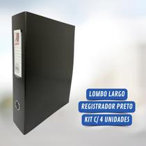 Pasta Registradora AZ Lombo Largo ou Estreito Kit C/ 4 Unidades