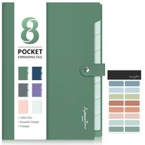 Pasta Sanfona Sooez com 8 Divisórias Tamanho Carta Verde Pasta Sanfona Sooez com 8 Divisórias Tamanho Carta Verde