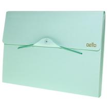 Pasta sanfonada A4 12 divisórias verde pastel Linho SERENA Dello Pasta sanfonada A4 12 divisórias verde pastel Linho SERENA Dello