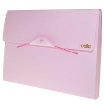 Pasta sanfonada A4 com 12 divisórias Linho serena - Rosa pastel - 6096.WP - Dello Pasta sanfonada A4 com 12 divisórias Linho serena - Rosa pastel - 6096.WP - Dello