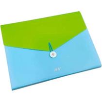 Pasta Sanfonada Candy 12 Div A4 Azul E Verde Acp