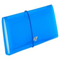 Pasta Sanfonada Cheque Com 12 Divisorias Azul Acp