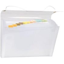 Pasta Sanfonada Duplicata 31 Divisórias Plástica Cristal