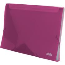 Pasta Sanfonada em Polipropileno. Possui Visores e Acompanha Etiquetas para Identificação das Divisórias. Fechamento com Elástico.