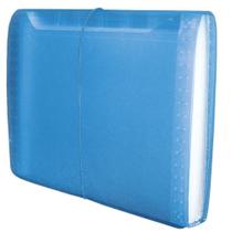 Pasta Sanfonada em PP A4 230x38x330mm com 12 Divisões Azul - POLIBRAS Pasta Sanfonada em PP A4 230x38x330mm com 12 Divisões Azul - POLIBRAS