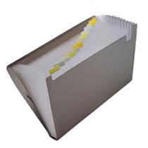 Pasta Sanfonada em PP A4 240x35x330mm com 12 Divisões Fumê - POLIBRAS