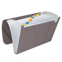 Pasta Sanfonada OEM 12 Divisórias Tamanho A4 Ofício 330x235mm Cinza Pasta Sanfonada OEM 12 Divisórias Tamanho A4 Ofício 330x235mm Cinza