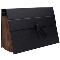 Pasta Sanfonada Ofício Com 31 Divisórias A-Z Pasta Organizadora De Documentos Preta Dello