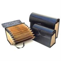 Pasta Sanfonada Papel Ofício 31 Divisoes Preta Luxo