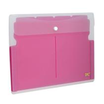 Pasta Sanfonada Plástica A4 05 Divisórias DAC Soft Rosa
